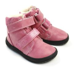 dívčí zimní kotníková kožená obuv B4 MV, NOVINKA, růžová, velikost 20