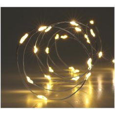 EDANTI Drátěná Girlanda Světla 40 Led Baterie Vánoční Dekorace Teplá Bílá 195 Cm