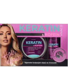 Vivapharm Dárková kazeta vlasové péče s keratinem a kofeinem