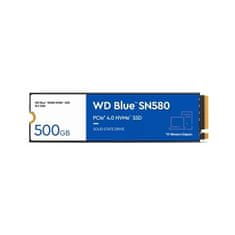 WD BLUE SSD NVMe 500GB PCIe SN580,Gen4, (R:4000, W:3600MB/s)