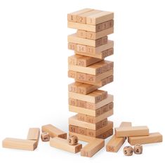 Mamabrum Kostky - dřevěná arkádová hra Tower - Numbers
