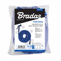 Bradas Flexibilní, smršťovací zahradní hadice 10m-30m s postřikovačem - modrá TRICK HOSE BR-WTH1030BL-T-L