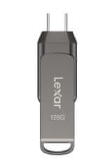 Lexar flash disk 128GB - JumpDrive D400 Dual USB-C & USB-A 3.1 (čtení až 130MB/s)