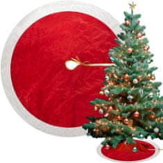 Ruhhy 22221 Deka pod vánoční stromeček 90 cm červenobílá