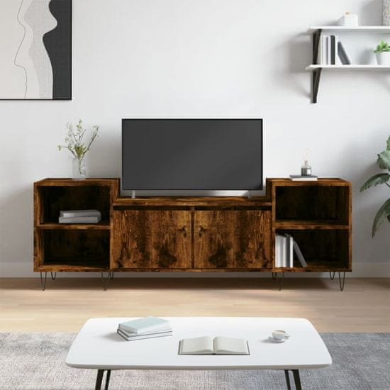 Vidaxl TV skříňka kouřový dub 160x35x55 cm kompozitní dřevo