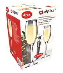 Alpina Sklenice na šampaňské - kouřová 4ksED-224045