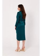 makover Dámské obálkové šaty Price K172 zelená XXL