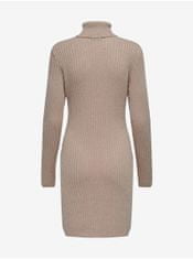 Jacqueline de Yong Béžové dámské svetrové šaty JDY Novalee XS