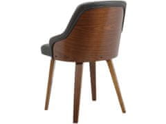 Danish Style Jídelní židle Okido (SET 2 ks), syntetická kůže, hnědá