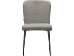 Danish Style Jídelní židle Oita (SET 2 ks), textil, světle šedá