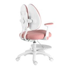KUPŽIDLE Dětská rostoucí židle SPLIT — látka, bílá / růžová