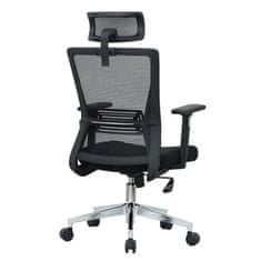 KUPŽIDLE Kancelářská ergonomická židle JERRY — černá, nosnost 150 kg