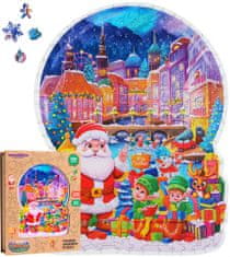Vánoční dřevěné puzzle české výroby: Vánoční Sněhová Koule