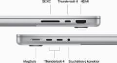Apple MacBook Pro 14, M3 Max - 14-core/36GB/1TB/30-core GPU, stříbrná (MRX83SL/A)
