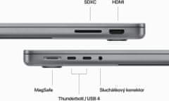Apple MacBook Pro 14, M3 - 8-core/8GB/1TB/10-core GPU, vesmírně šedá (MTL83CZ/A)