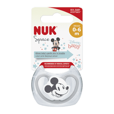 Nuk Dudlík Space Disney Mickey 0-6m BOX bílá