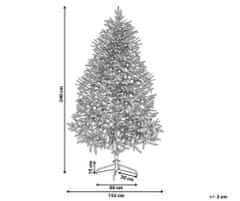 Beliani Umělý vánoční stromeček 240 cm bílý HUXLEY