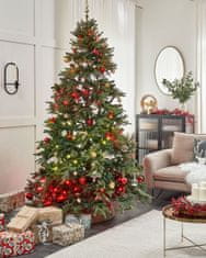 Beliani Umělý vánoční stromeček 240 cm bílý HUXLEY