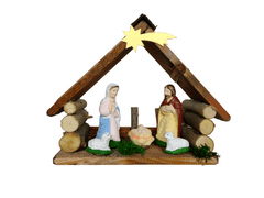 koryworld Dřevěný Vánoční betlém 21x17x8cm