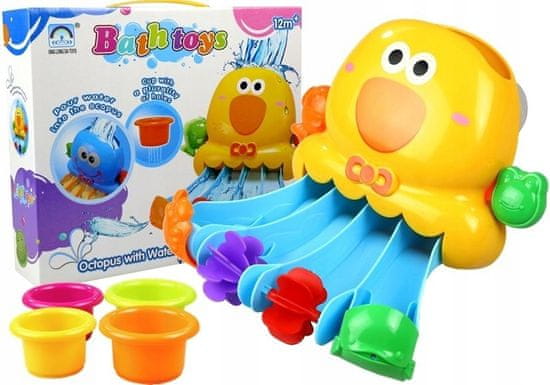 Lean-toys Hračka Do Koupele Chobotnice Barevné Kelímky