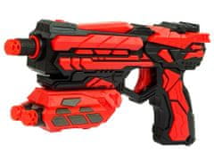 Lean-toys Červená Pistole Na Pěnové Náboje Zásobníkem