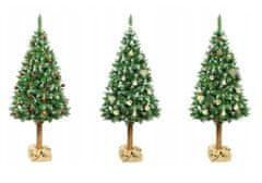 Lean-toys Vánoční Strom Umělá Borovice Diamantová 180Cm Na Kmeni Premium