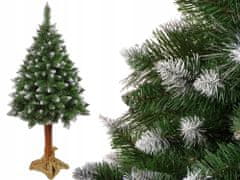 Lean-toys Vánoční Strom Umělá Borovice Diamantová 220Cm Na Kmeni Premium
