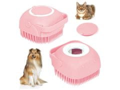 KIK Silikonový kartáč na mytí psů a koček s dávkovačem Barva: Zelená