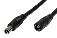 PremiumCord Kabel Prodlužovací napájecí kabel se souosým konektorem 5,5 x 2,5mm, 1,5m