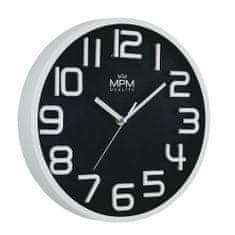MPM QUALITY Designové plastové hodiny MPM Neoteric - II. jakost, bílá/černá