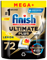 Finish Ultimate Plus All in 1 kapsle do myčky nádobí Lemon 72 ks
