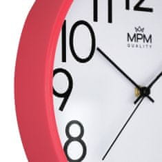 MPM QUALITY Designové plastové hodiny MPM E01.4188, růžová