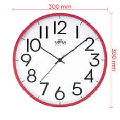 MPM QUALITY Designové plastové hodiny MPM E01.4188, růžová