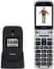 Evolveo EasyPhone FS, vyklápěcí mobilní telefon seniory s nabíjecím stojánkem, černá