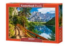 WOWO Puzzle CASTORLAND 1000 dílků - Jezero Braies v Itálii, rozměry 68x47cm