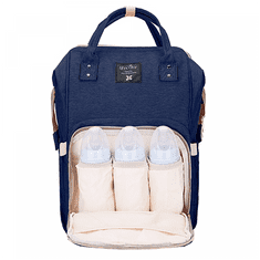 Herzberg HG-03206: Multifunkční taška na plenky a kojenecké lahve pro maminky – modrá