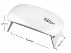 Verk Přenosná UV lampa na nehty Sun Mini 6 LED 18W bílá