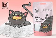 Mersjo PREMIUM Stelivo pro kočky silikátové, bezprašné, antimikrobiální, ekologické, pohlcující pachy Sensitive 8x3,8L