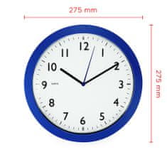 MPM QUALITY Designové plastové hodiny červené MPM E01.2476, modrá