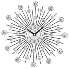 MPM QUALITY Designové kovové hodiny Reflecto, stříbrná
