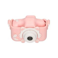 Dětský digitální fotoaparát s motivem kočičky-růžový