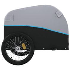 Greatstore Vozík za kolo černý a modrý 30 kg železo