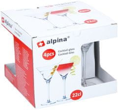 Alpina Sklenice na koktejly 220 ml sada 4 ksED-249631