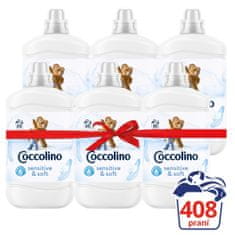 Coccolino aviváž Sensitive 10,2l (408 pracích dávek)