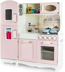 Leomark Leomark Dřevěná dětská kuchyňka s doplňky - Pink Vintage 342