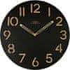 Dřevěné designové hodiny PRIM Combined Veneer, černá/světle hnědá
