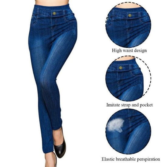 VIVVA® Dámské Džíny tvarující postavu, Elastické džíny s vysokým pasem, Push up Džíny, Džínové Legíny | FITDENIM