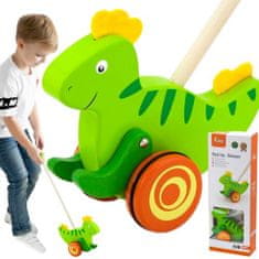 LEBULA Viga Toys Dřevěný Pusher Dinosaurus