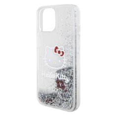 HELLO KITTY silikonový obal na iPhone 15 6.1" Liquid Glitter Electroplating Head Logo
