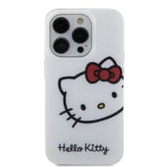 HELLO KITTY silikonový obal na iPhone 15 PRO 6.1" White IML Head Logo